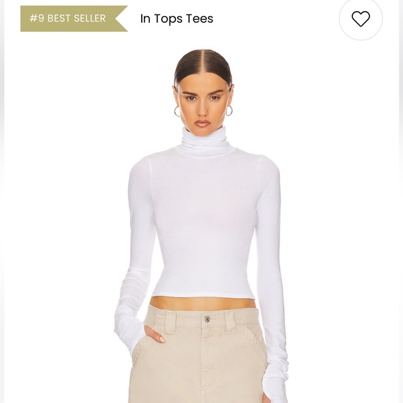 NWT Helsa white second skin long sleeve turtleneck - S - Picture 1 of 12